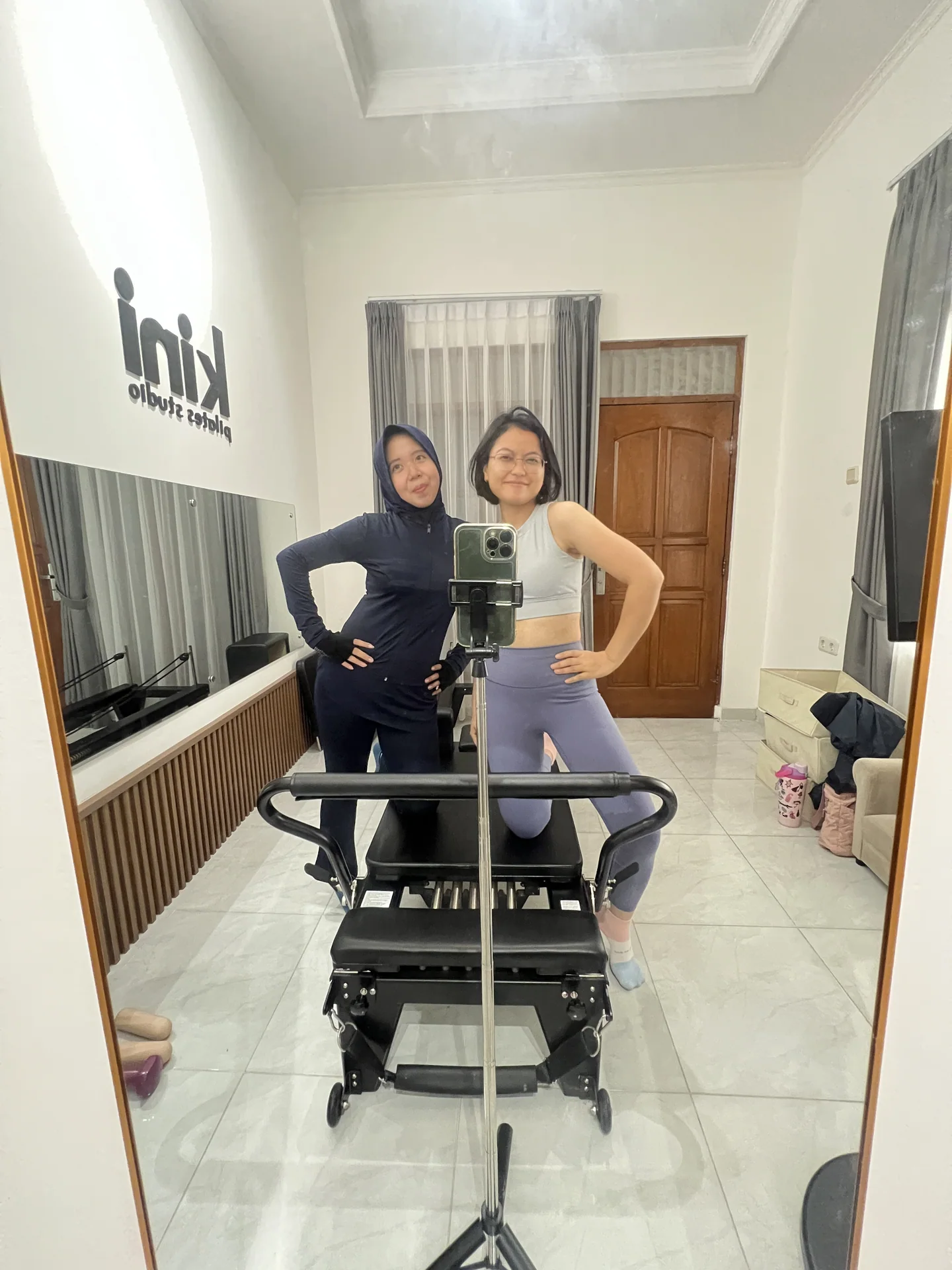 Liza Ariesta Pilates practice moment